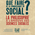 Que faire de la connaissance du social ? Ateliers doctoraux LdA : Besançon, 17-18 octobre 2018