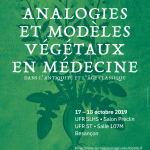 Colloque « Analogies et modèles végétaux en médecine » : 17-18 octobre 2019