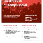 Journée d’études « Vers d’autres temps » : vendredi 19 novembre 2021 à l’UFR SLHS de Besançon